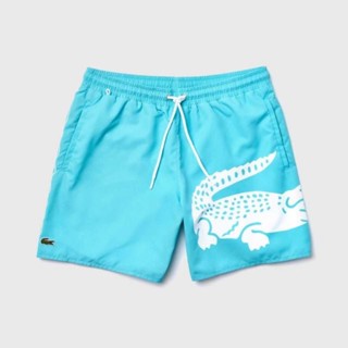 (พร้อมส่ง)*New*กางเกงว่ายน้ำขาสั้น LACOSTE Mens Oversized Crocodile Print Light Quick-Dry Swim Shorts