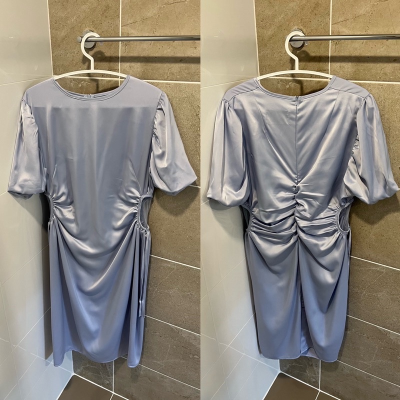 ส่งต่อ LadyM ชุดเดรสผ้าซาตินพลัสไซส์/ไซส์ใหญ่/สาวอวบ 4XL