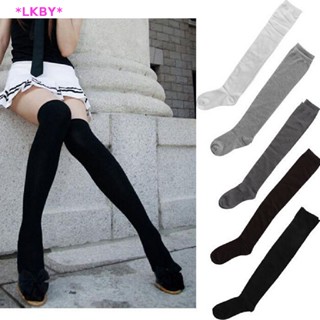 Luckybabys&gt; Thigh High Socks Sexy Women Girl Over Knee Socks Fashion Cotton Knit Stockings new