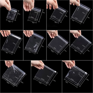 ถุงซิปล็อคพลาสติก PVC แบบใส หนา ปิดได้ สําหรับใส่เครื่องประดับ 10 50 ชิ้น