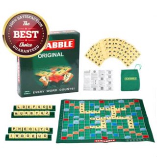 เกมกระดาน บอร์ดเกมส์ Board game kidtuk บอร์ดเกมส์ เกมส์กระดาน Scrabble สแครบเบิ้ล เกมส์ต่อคำศัพท์ภาษาอังกฤษ