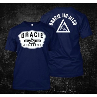 เสื้อยืดผ้าฝ้ายพิมพ์ลาย Yuanl5 [พร้อมส่ง] เสื้อยืดผ้าฝ้าย 100% พิมพ์ลาย Gracie Jiujitsu Fighter Ctton พลัสไซซ์ พลัสไซซ์