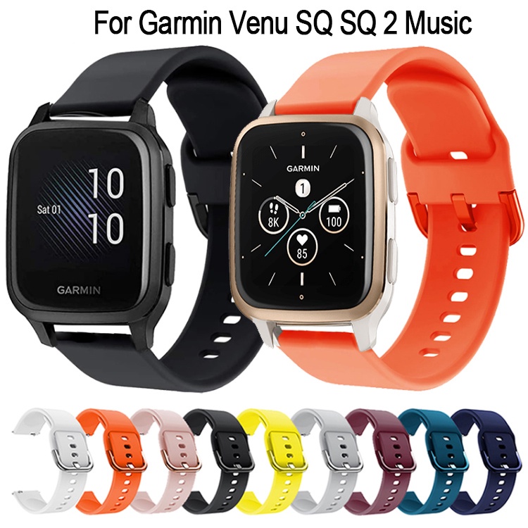 สาย Garmin Venu Sq 2 สายนาฬิกา ซิลิโคน สำหรับ Garmin Venu Sq Sq 2 Music สมาร์ทวอทช์ GPS