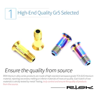 น็อตไทเทเนียม Risk ลูกรอกตีนผี ขนาด M5×14.2 (สินค้าส่งจากร้านในไทย)