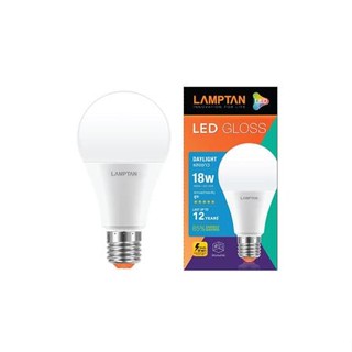 หลอด LED BULB GLOSS 18 วัตต์ DAYLIGHT E27 LAMPTAN