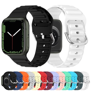 สายนาฬิกาข้อมือซิลิโคน สําหรับ Apple Watch band 45 มม. 44 มม. 49 มม. 41 มม. 40 มม. 42 มม. 38 มม. 44 45 มม. iwatch Ultra series 7 se 3 4 5 6 8