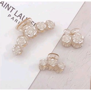 Rose-คลิปหนีบผมดอกกุหลาบขาว(พร้อมส่งจากไทย🤍)
