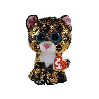 TY ตุ๊กตา ทีวาย STERLING - sequin leopard med-?NEW