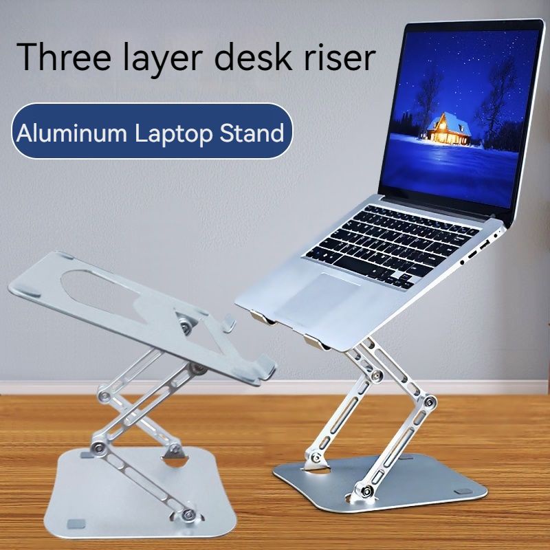 Aluminium Foldable Laptop Stand Portable Desk Riser Tablet Notebook Holder For MacBook Air Pro ipad 10-17.3 Inch Compute