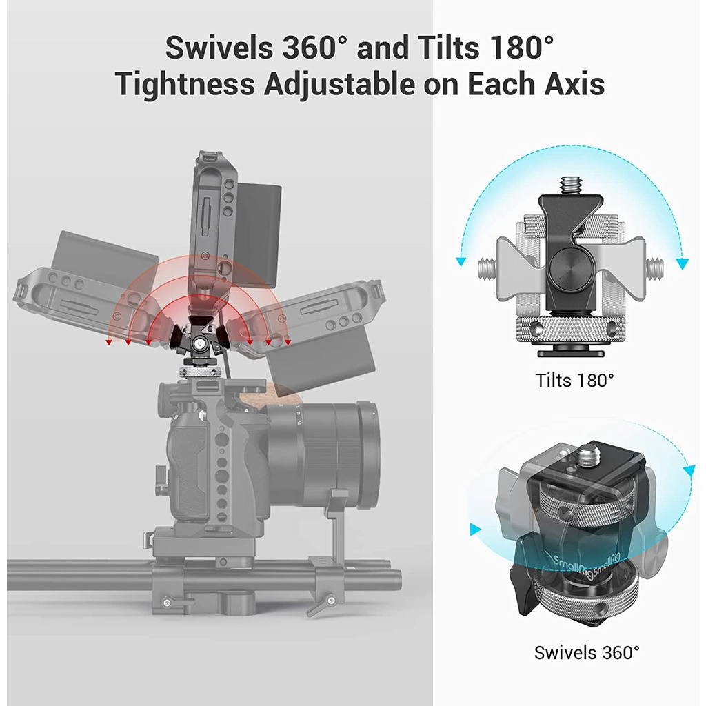 🔥ส่งไวจากไทย🔥Smallrig อุปกรณ์เมาท์ ขาตั้งหมุนได้ พร้อมเมาท์ยึดติด Cold Shoes สามารถปรับได้ - รูปที่ 4