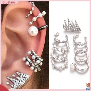 ชุดของขวัญต่างหูกระดุมไข่มุกสไตล์โบฮีเมียน retro rhinestone b 2 9 ชิ้น
