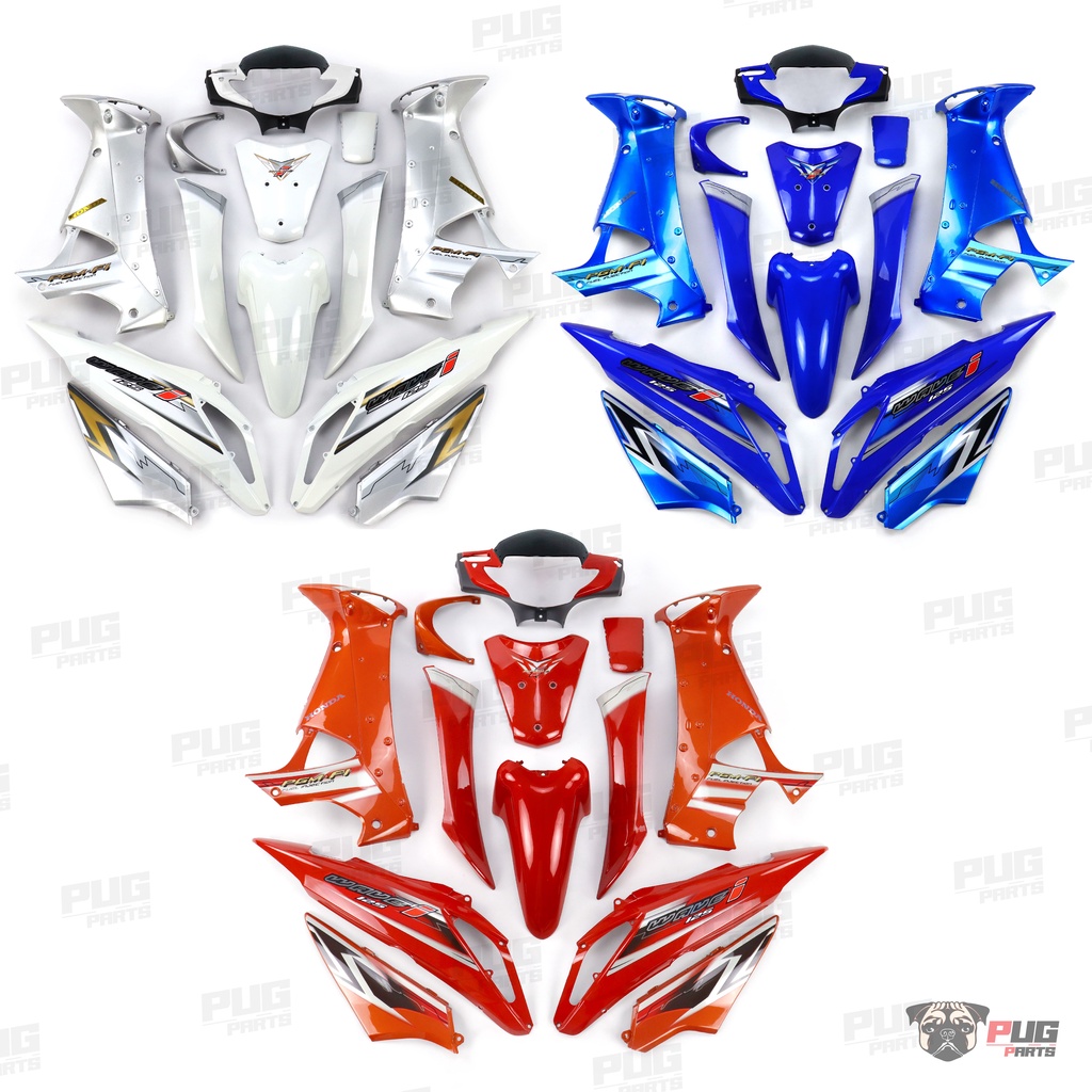 PUGParts ชุดสีเวฟ125i ไฟเลี้ยวบังลม ปี2007 (ชุด14ชิ้น) สีขาวเทา[2เฉด] ชุดสีwave125i ไฟเลี้ยวบังลม