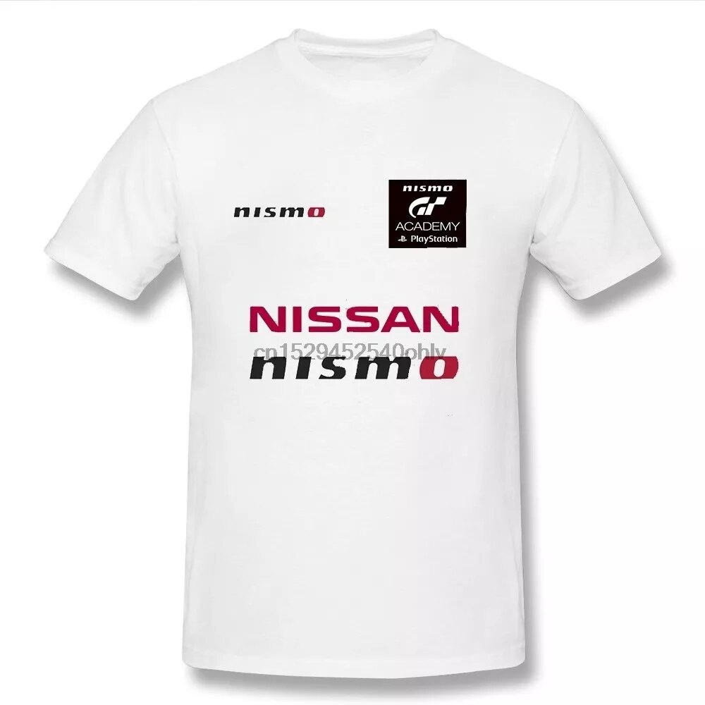 เสื้อโอเวอร์ไซ รายละเอียดเกี่ยวกับนิสสัน Nismo GT Academy บุรุษเสื้อยืดสีขาวเสื้อยืดใหม่ NISMO18 พรีเมี่ยม