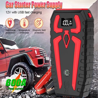 Car jump starter 99800mAh (หน้าจอแสดงผลแบบดิจิตอล) 12V กระแสไฟสูงสูด 1000 แอมป์ power bank