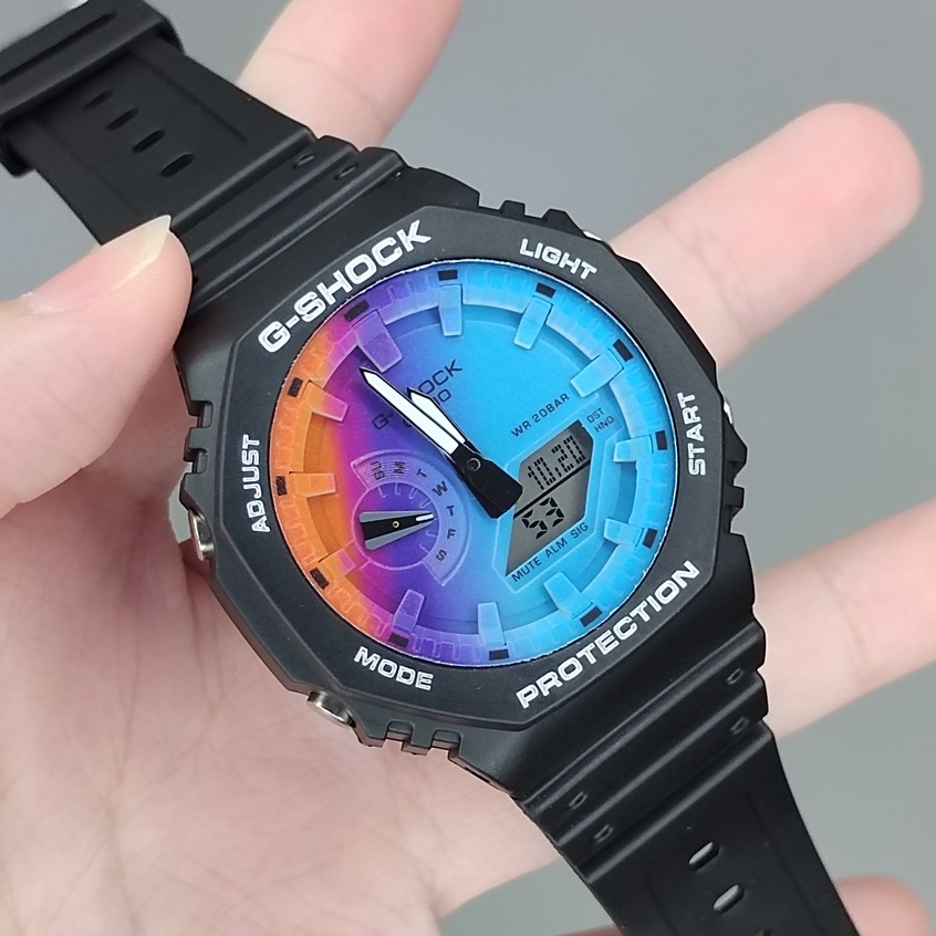 G*/@shock GA-2100 นาฬิกาสปอร์ต GA-2100# Sr นาฬิกาสปอร์ต Unisex แฟชั่นสายนาฬิกาเรซิ่น f475