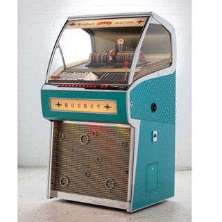 ตู้เพลงจู๊กบ็อกซ์ เล่นแผ่น CD บลูทูธ AUX นำเข้าจากอังกฤษ Sound Leisure Rocket CD Jukebox Turquoise Ash Finish