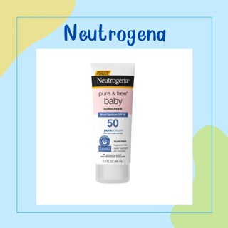 (พร้อมส่ง) Neutrogena Pure &amp; Free Baby Mineral Sunscreen with SPF 50, 3 fl oz