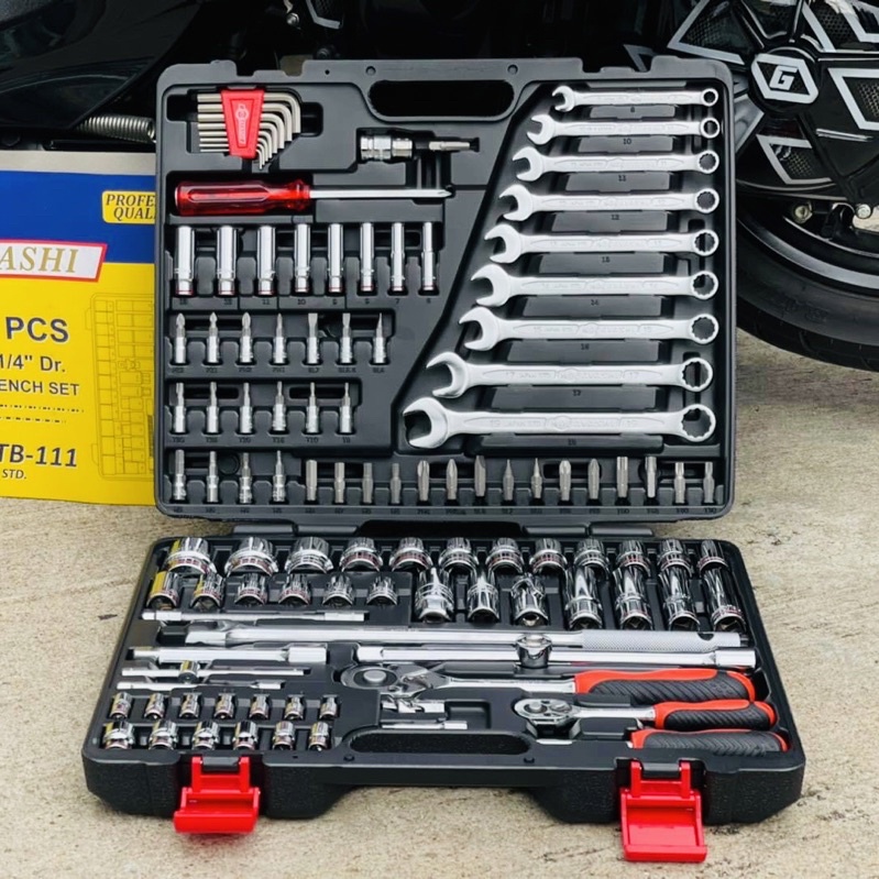 Hobayashi บล็อกชุดใหญ่ 111ชิ้น มาตรฐานญี่ปุ่น แข็งแรง ทนทานทุก สำหรับงานหนัก รับประกันของแท้100%