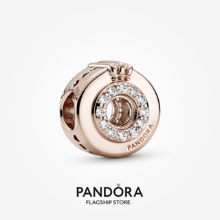 Pandora จี้มงกุฎโอชาร์ม ชุบทอง 14k สีโรสโกลด์ เครื่องประดับเงิน w1022