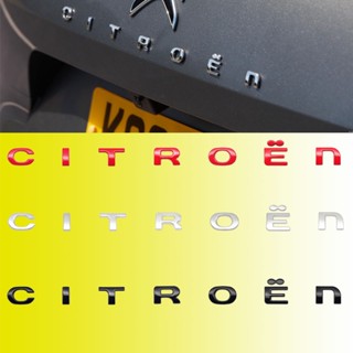 สติกเกอร์โลโก้โลหะโครเมี่ยม รูปตัวอักษร 3D สําหรับติดตกแต่งรถยนต์ Citroen C1 C3 C4 C5 C6 C41 DS3 DS5 C5 X