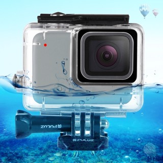 Puluz เคสดําน้ํา กันน้ํา 45 เมตร พร้อมหัวเข็มขัด และสกรู สําหรับ GoPro HERO7 Silver HERO7 White