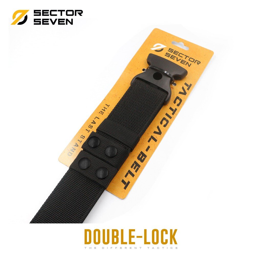 【SECTOR SEVEN】 เข็มขัดสนาม หัวดับเบิ้ลล็อค ล็อค 2 ชั้น Double-Lock สำหรับสาย Tactical รับน้ำหนักอุปกรณ์เสริมได้ดี