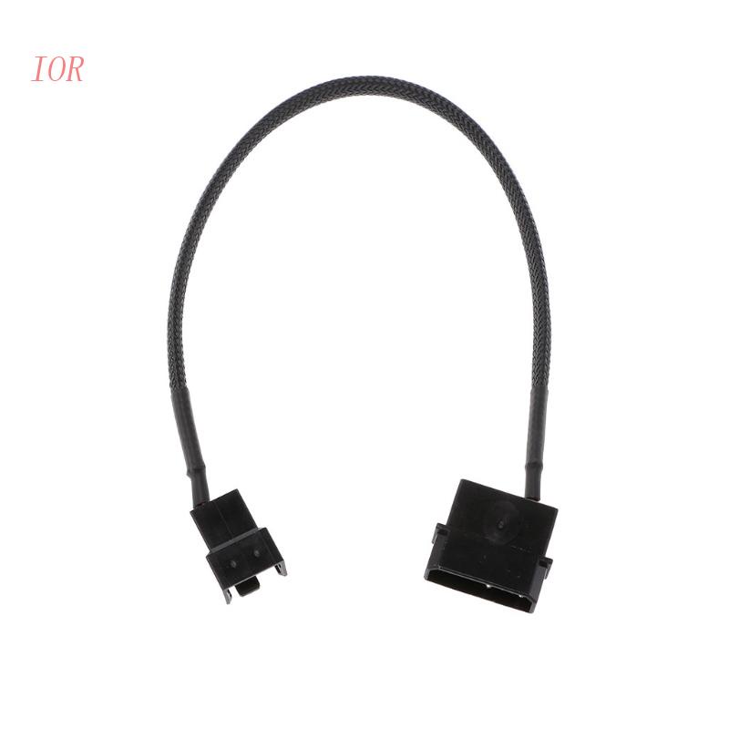 Ior 4-Pin Molex Male to 3-Pin/4-Pin PWM สําหรับเคสพัดลม อะแดปเตอร์เชื่อมต่อสายเคเบิ้ล 1 to 1 #7