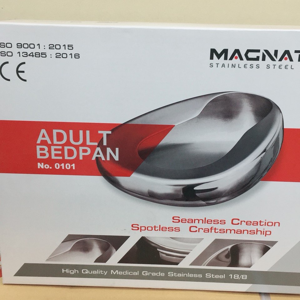 Bed Pan Stainless หม้อนอนสแตนเลสผู้ใหญ่ ยี่ห้อ Magnate