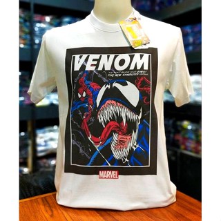 เสื้อยืดMarvel_ลิขสิทธิ์แท้ลายVenomสีขาว(mvx-024)