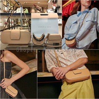 แท้ !! กระเป๋า Charles &amp; Keith รุ่น Selby Front Flap Curved Wristlet / Koi Chain Handle Mini Bag / Selby Shoulder Bag