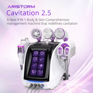 New Aristorm 9 in 1 Cavitation Machine 40k Vacuum Slimming Body Weight Loss Cold Hammer PDT Led Face Skin Care Beauty Eq