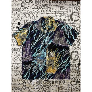 BE TEE Collection V : God of "Olympus" Hawaiian Rayon Shirt Size S มือ 1 ของใหม่ เสื้อเชิ้ตฮาวาย ลายกราฟฟิก ผู้ชาย