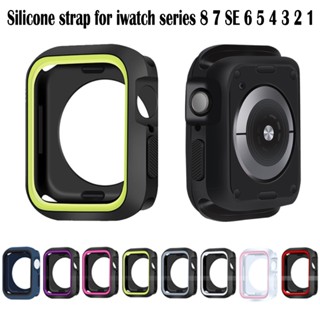 TPU เคสซิลิโคน iwatch series 8 7 41mm 45mm เคสซิลิโคนสำหรับ นาฬิกา เคส iWatch 6 se 5 4 3 2 1 40mm 44mm 38mm 42mm