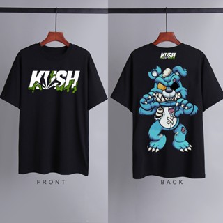 เสื้อยืด - KUSH วัฒนธรรมการออกแบบวินเทจแรงบันดาลใจผ้าฝ้ายหลวมเสื้อผ้าเสื้อยืดสําหรับผู้ชายเสื้อยืดข