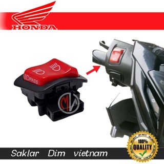 สวิตช์ปุ่มกดหรี่ไฟ 4 pin 3 ฟังก์ชั่น สีแดง สไตล์เวียดนาม สําหรับ honda