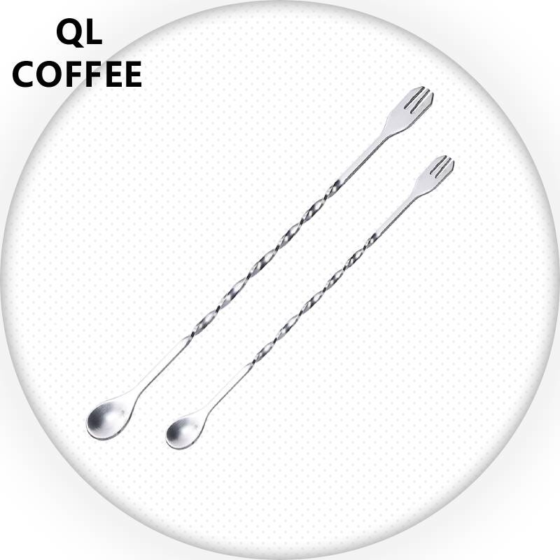 ช้อนค็อกเทล สแตนเลส ปลายส้อม ด้ามเกลียว ยาว 26/32cm Bar Spoon