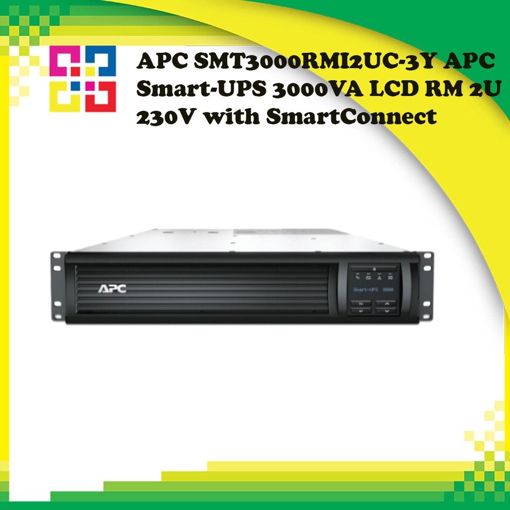 APC SMT3000RMI2UC-3Y APC Smart-UPS 3000VA LCD RM 2U 230V with SmartConnect