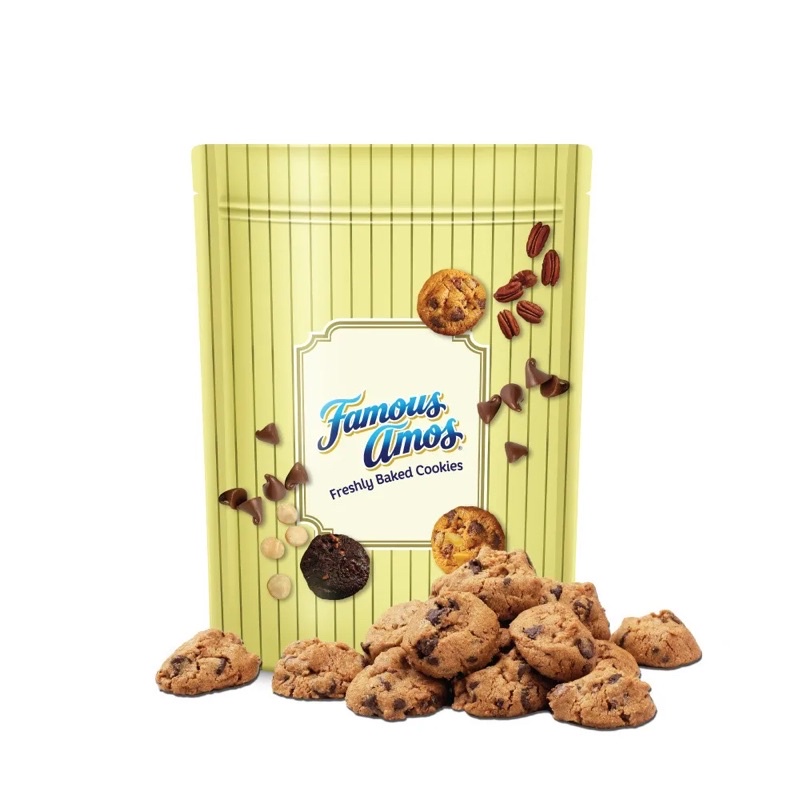 Famous Amos Cookie chocolate chip น้ำหนัก 200 g. มี 5 รส