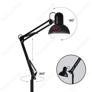 โคมไฟตั้งพื้น โคมไฟอ่านหนังสือ Floor Lamp โคมไฟ ปรับความสูงได้ ปรับมุมได้รอบ 360องศา ฟรีหลอดไฟ Tham coffee