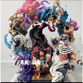 สินค้าใหม่ พร้อมส่ง โมเดลตุ๊กตา One Piece GK LS Anniversary Card Throne Luffy Qiwuhai Ernie Luca Two Little Tangle Frame Fishman Sand จระเข้