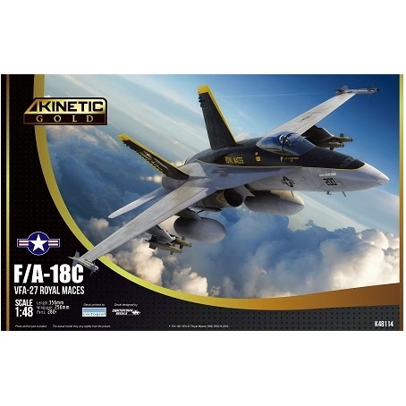 Aircraft Model Kinetic Model 1/48 KI-K48114 F/A-18C VFA-27 ROYAL MACES