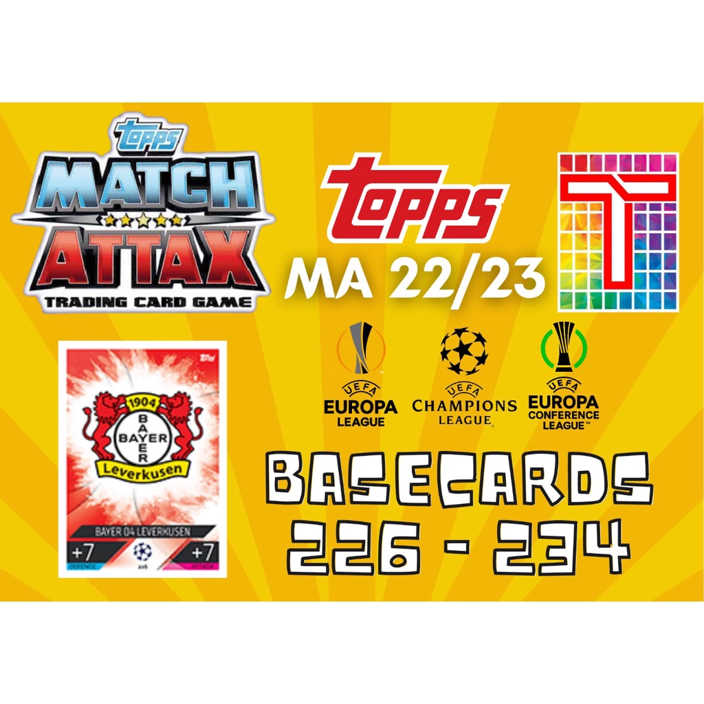 Topps Match Attax 22/23 Bayer Leverkusen Basecards
