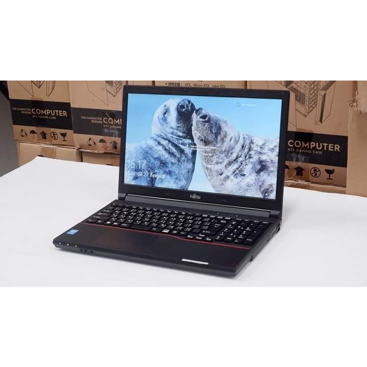 โน๊ตบุ๊ค มือสองสภาพดี Notebook Fujifsu CPU Intel inside RAM 4 HDD 320 GB
