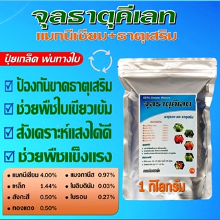 ผงจุลธาตุคีเลตรวม EDTA chelate ธาตุอาหารรอง+เสริม (สีเขียว) เสริมสร้างการเจริญเติบโตของพืช ใบเขียวเข้ม บำรุงผล ขนาด 1 กก