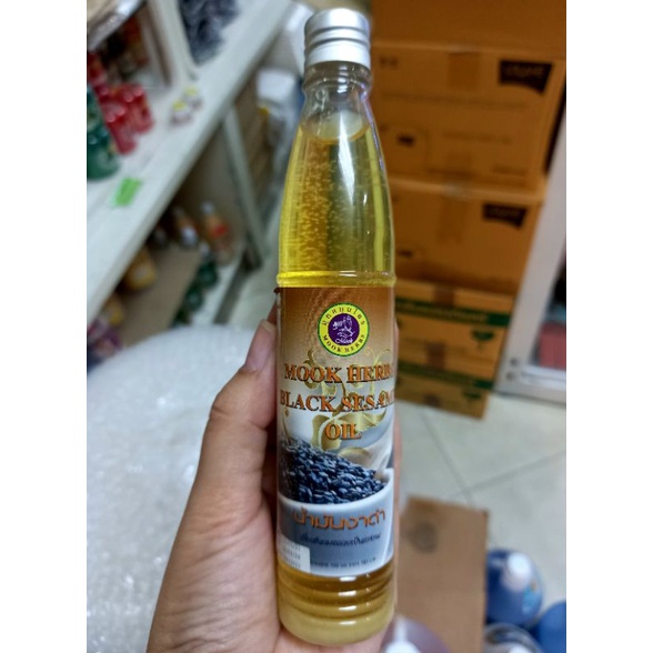 Mook Herbs Black Sesame oil มุก สมุนไพร น้ำมันงาดำ 100 มล.