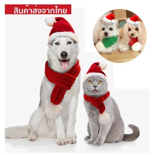 pet christmas outfit ชุดคริสต์มาสหมาใหญ่ ผ้าพันคอคริสต์มาส ซานต้าหมา ซานต้าแมว ชุดซานต้าหมาใหญ่