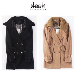 โค้ท over coat กันหนาว  ❄️แบรนด์✨ KEEK✨  ❄️เนื้อสักหลาดวูล งานสวย (WY746)