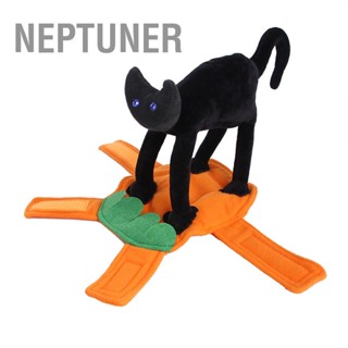 Neptuner เสื้อผ้าสัตว์เลี้ยง แบบนิ่ม ระบายอากาศ ลายฮาโลวีน ปรับได้ สีดํา สําหรับสัตว์เลี้ยง สุนัข แมว