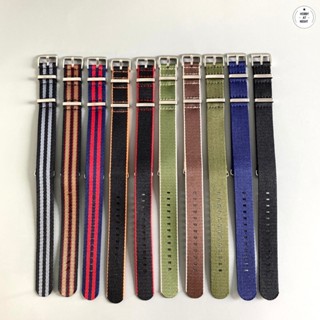 &lt;ร้าน Hobby at night&gt; สายนาฬิกาไนล่อน แบบหนา ขนาด 20 22 mm. Thick nato nylon strap