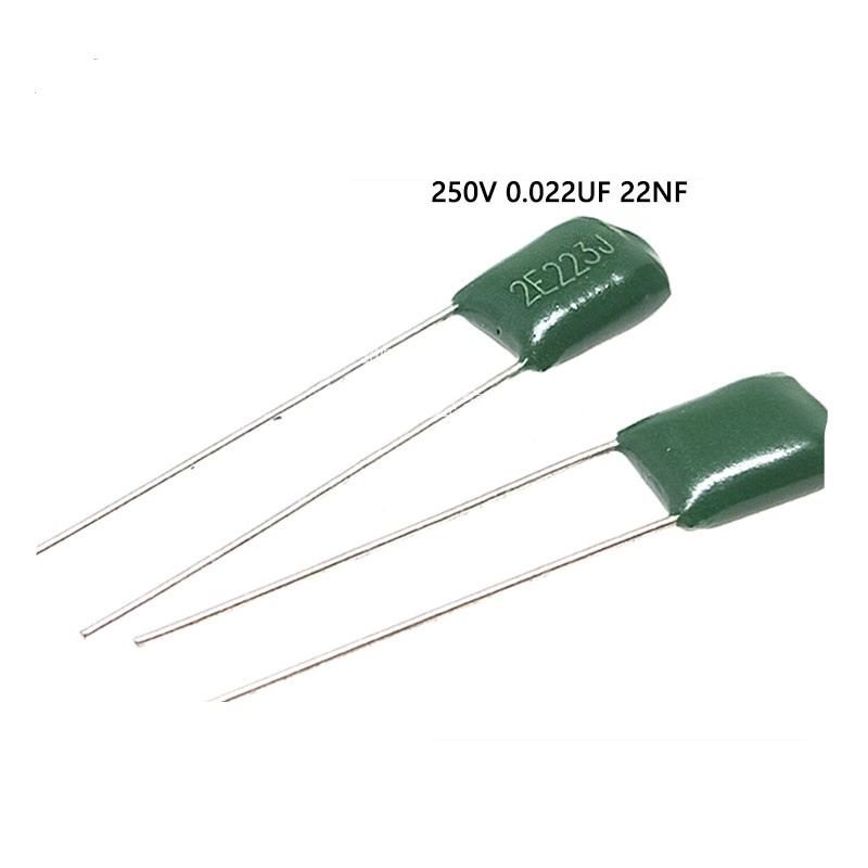 20pcs ตัวเก็บประจุโพลีเอสเตอร์ 2E223J 250V 0.022 UF 22NF 2E223 โพลีเอสเตอร์ 250V 223 250v223J